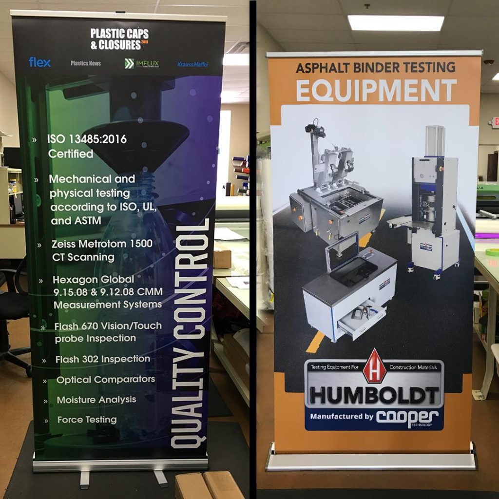 Flex Plastics & Humboldt Manufacturing Retractable Banners - Buffalo Grove & Elgin
