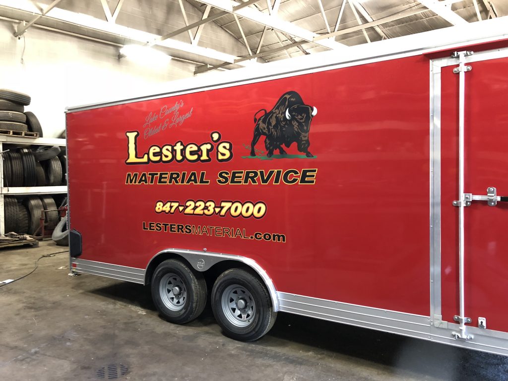 Lesters Material Services Trailer Decals