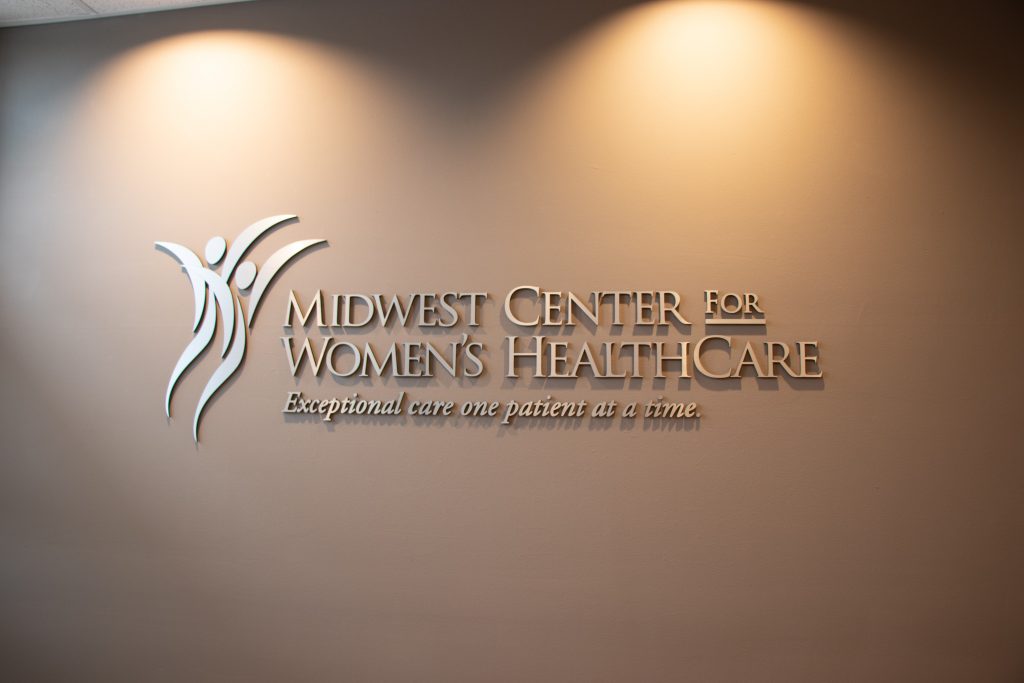 Midwest Center Brushed Metal Acrylic Letters - Vernon Hillls
