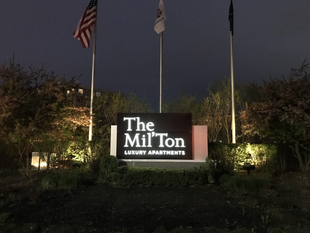 Milton Halo Lit Monument Sign - Vernon Hills