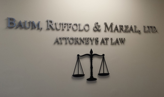 Example of interior signs by Signarama for attorneys.