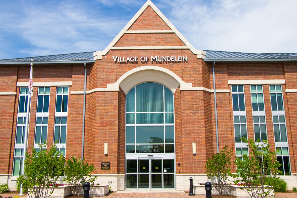 Mundelein Village Hall Halo Illuminated Letters