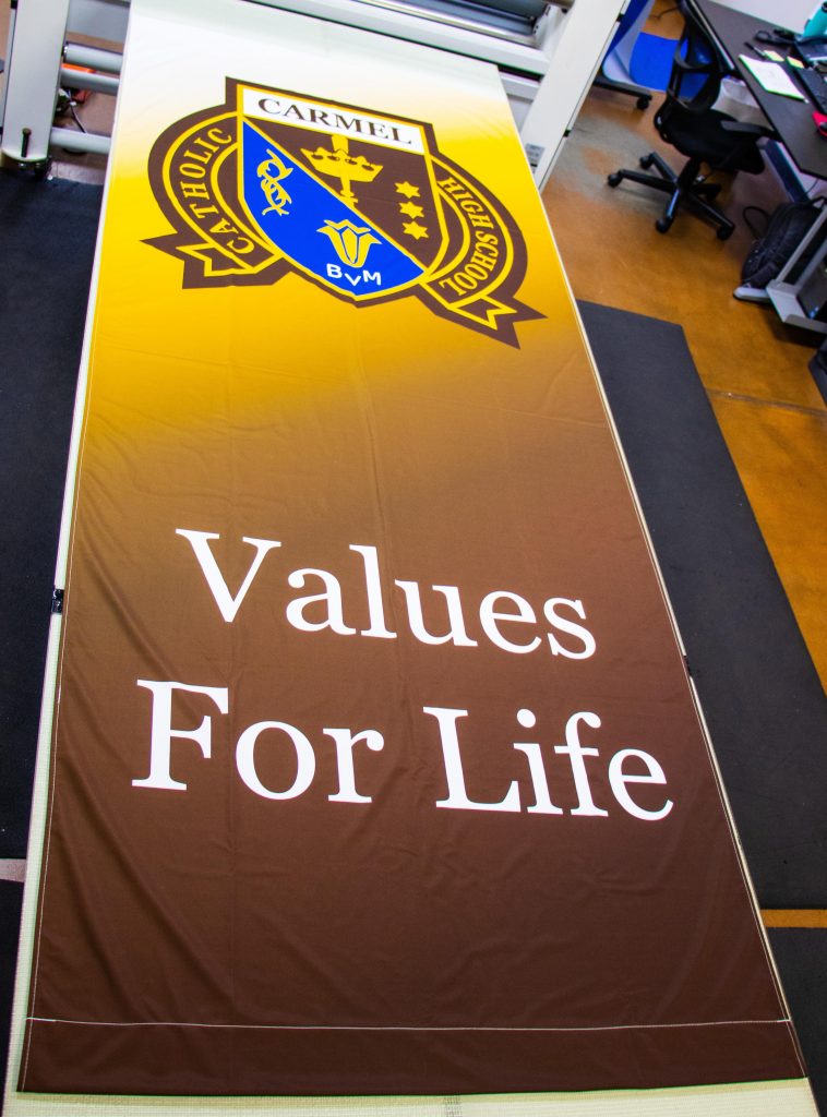 Carmel Catholic High School Fabric Banner