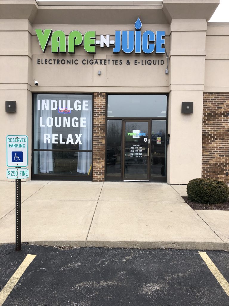 Vape-N-Juice Rockford Channel Letters & Window Graphics